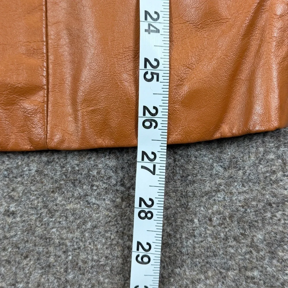 VTG Clipper Mist Genuine Leather Blazer Jacket Women’s L Tan Rust Retro 70s 80s - Picture 13 of 15